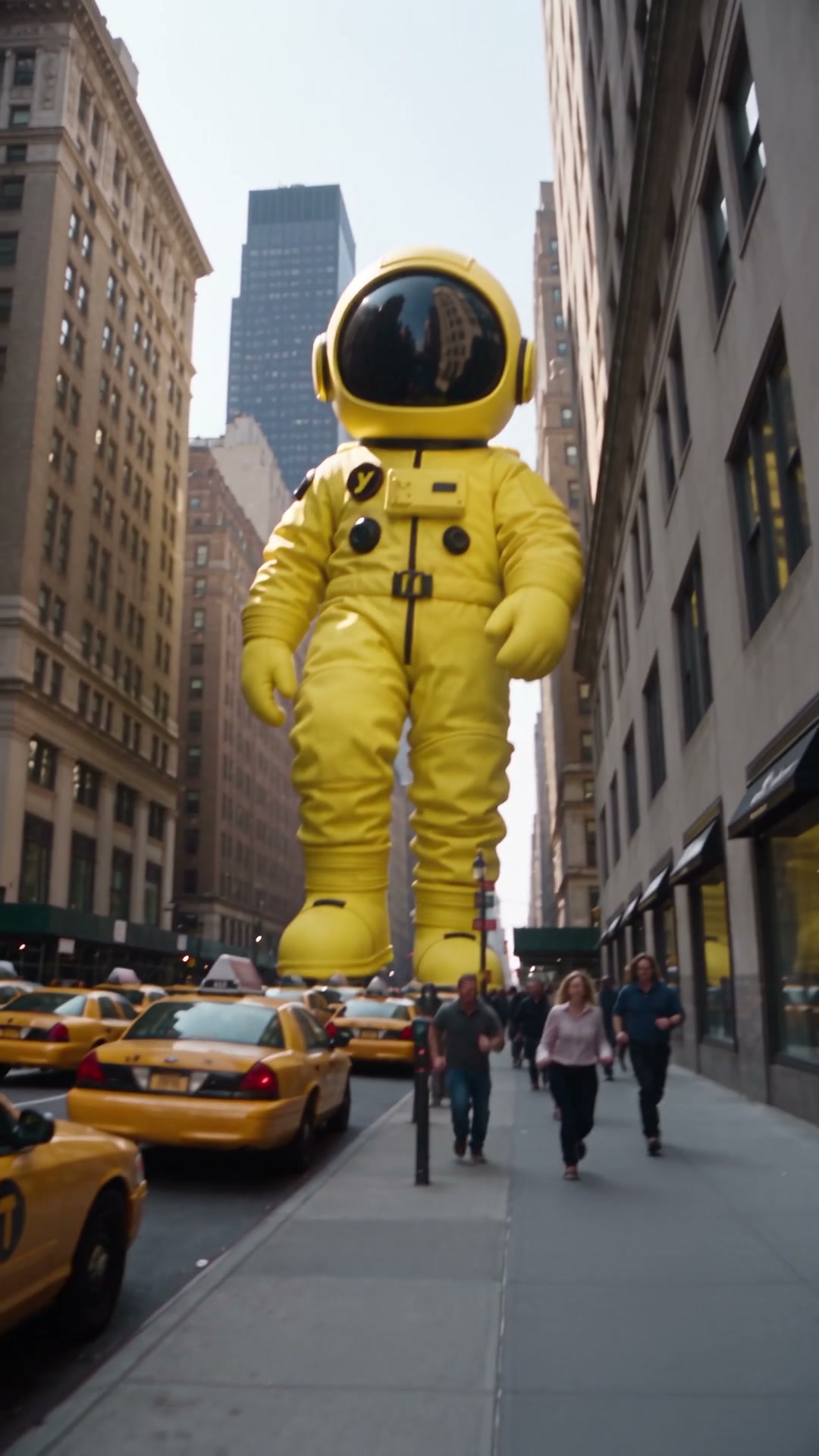 Imagem inicial · Personagem gigante andando na cidade