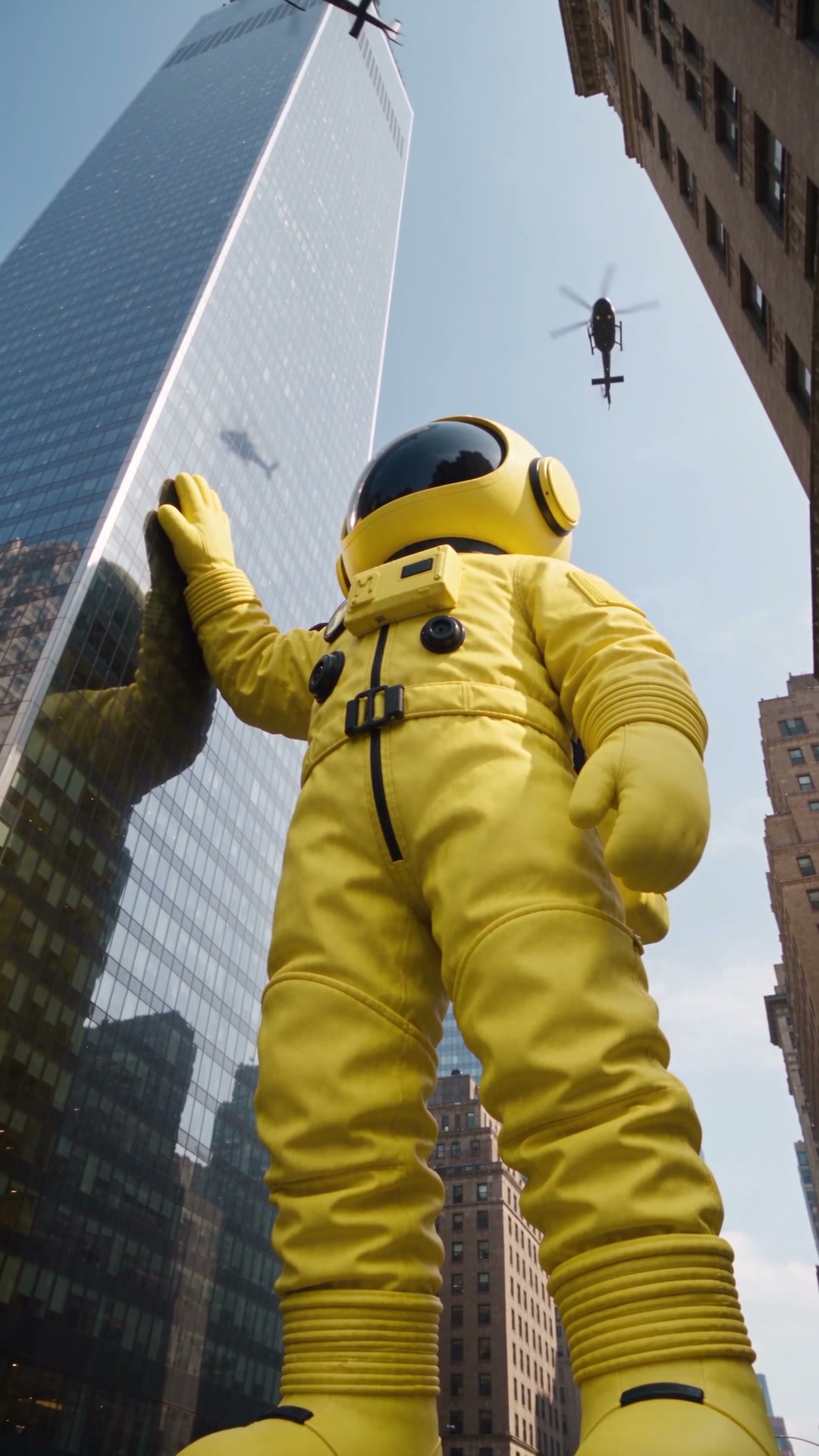 Imagem final · Personagem gigante andando na cidade